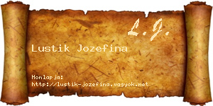 Lustik Jozefina névjegykártya